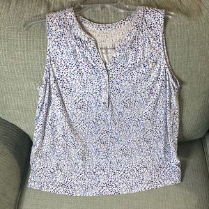 Women’s Croft & Barrow Polka Dot Button Front Tank